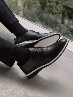 Amberjack The Original Dress Shoes In Onyx Men’s Size 12 WIDE